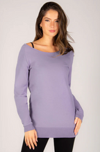 Off Shoulder Longline Sweat Top