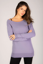 Off Shoulder Longline Sweat Top