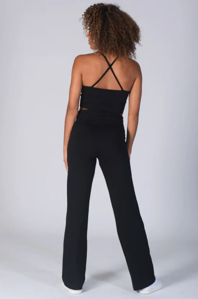 Fold Down Waist Jersey Trousers