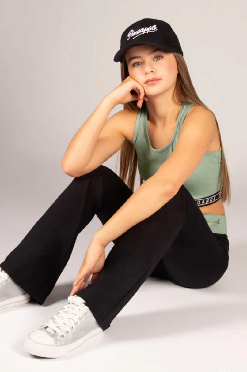 Contrast Band Bootcut Jersey Trousers