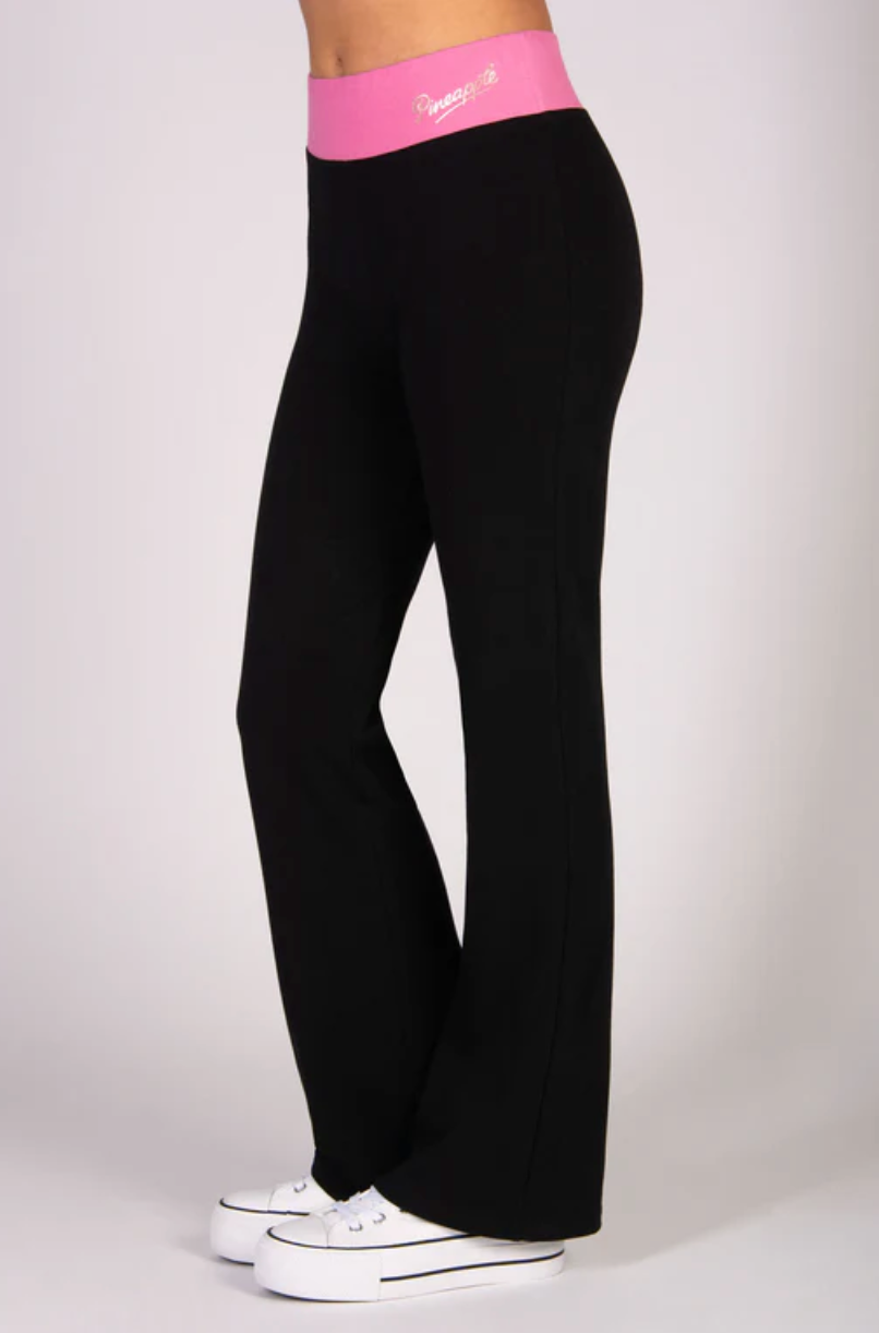Contrast Band Bootcut Jersey Trousers