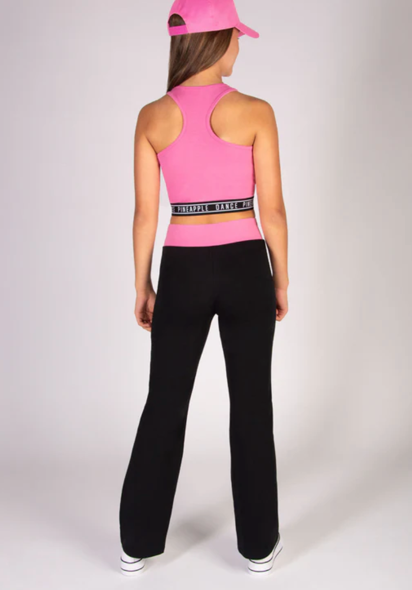 Contrast Band Bootcut Jersey Trousers
