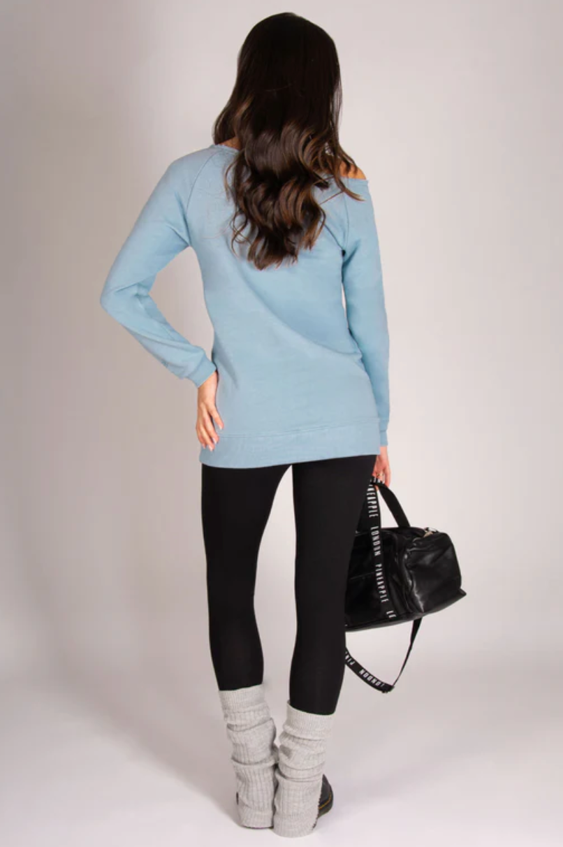 Off Shoulder Longline Sweat Top